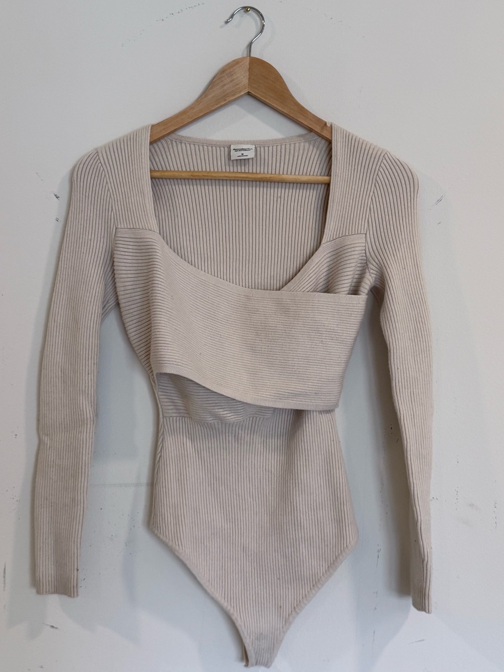 Abercrombie & Fitch LuxeLoft Wrap Sweater Bodysuit